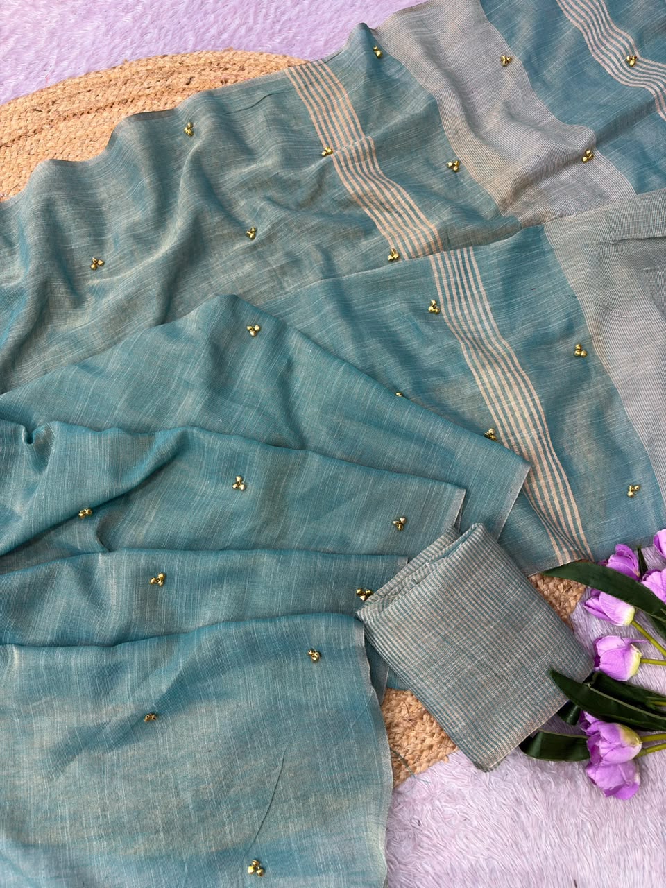 Khadi tissue silk saree