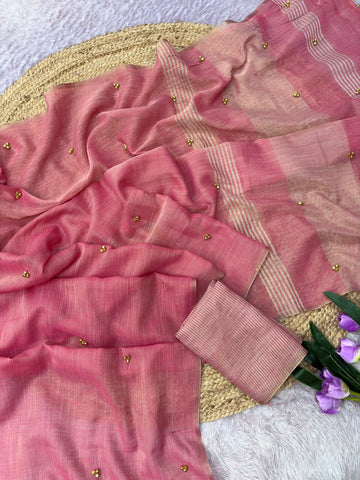 Khadi tissue silk saree