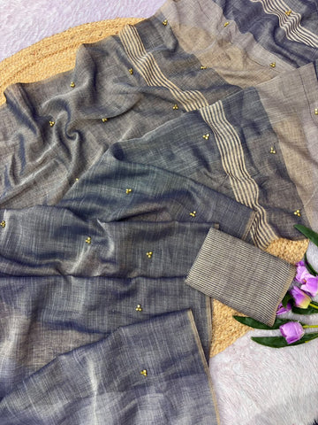 Khadi tissue silk saree