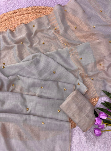 Khadi tissue silk saree