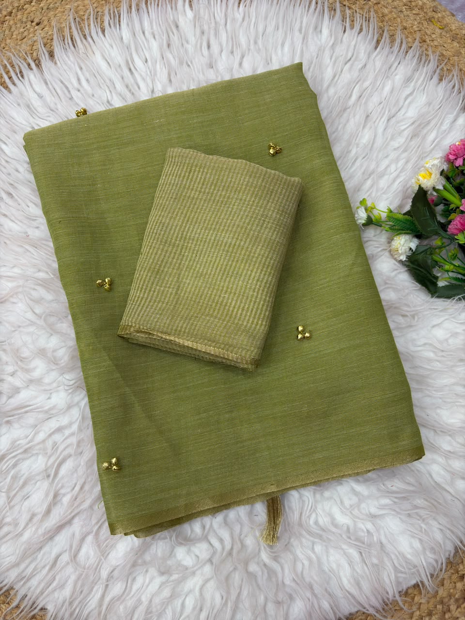 Khadi tissue silk saree