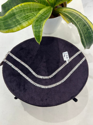 Beautiful silver color fancy anklets