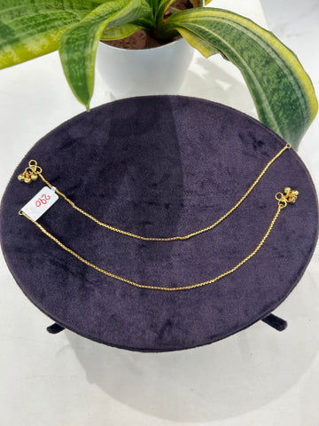 Beautiful gold polish anklets