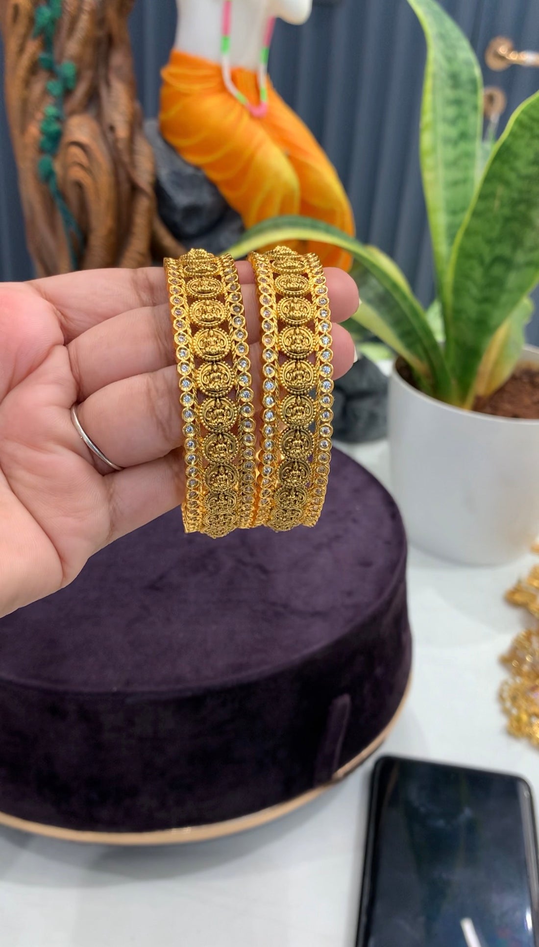 Beautiful Lakshmi kasula model bangles