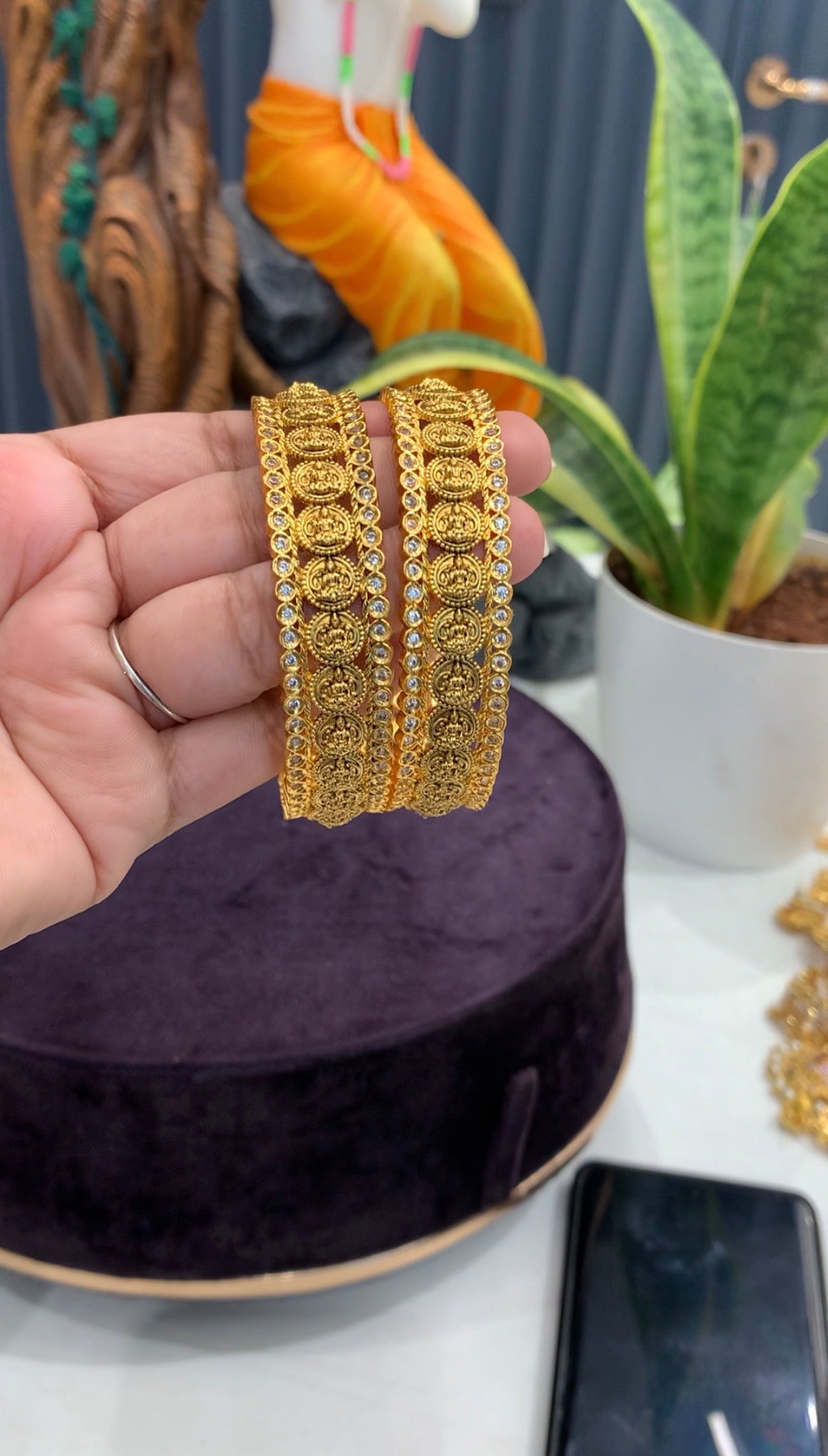 Beautiful Lakshmi kasula model bangles