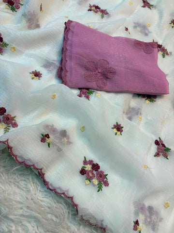 Crunchy fabric saree