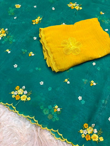 Crunchy fabric saree