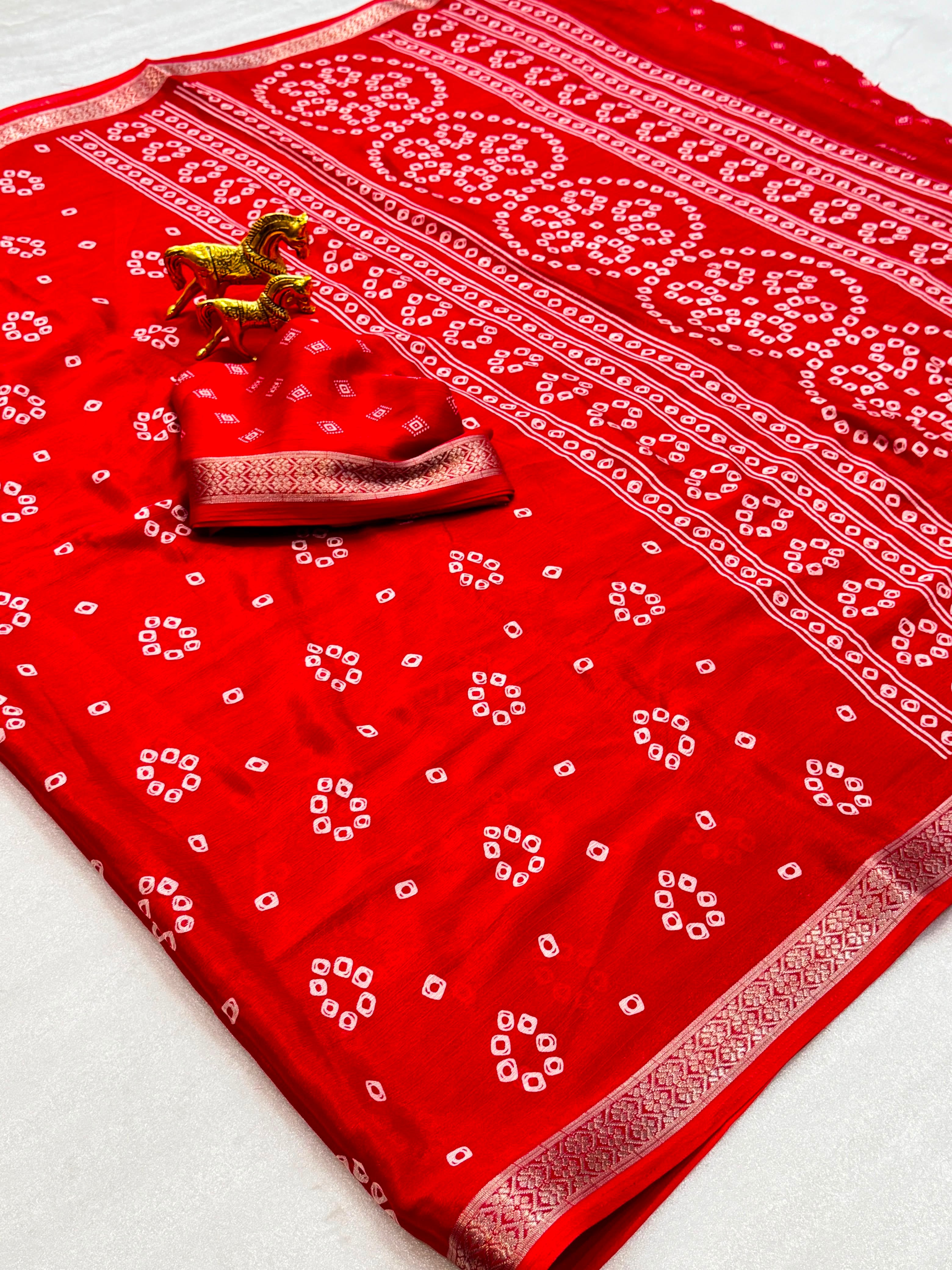 Beautiful heavy chinon silk saree