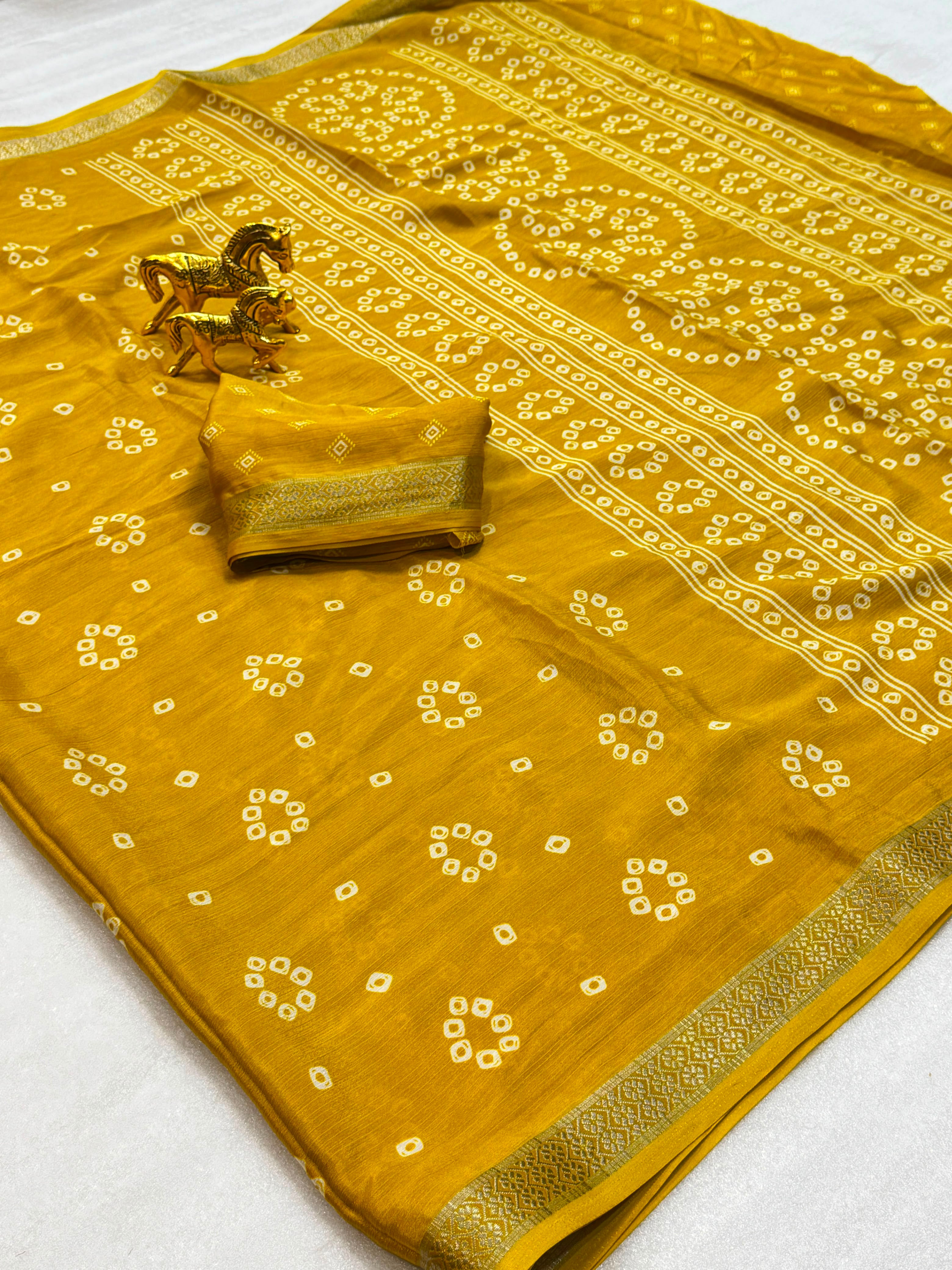 Beautiful heavy chinon silk saree