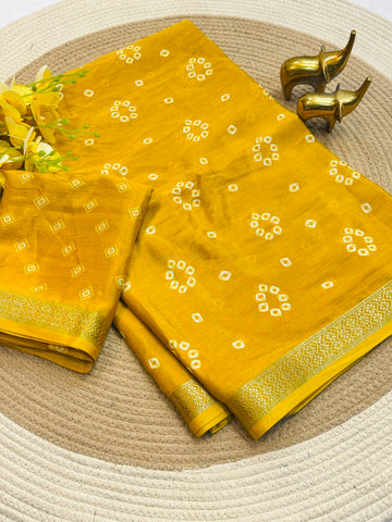 Beautiful heavy chinon silk saree