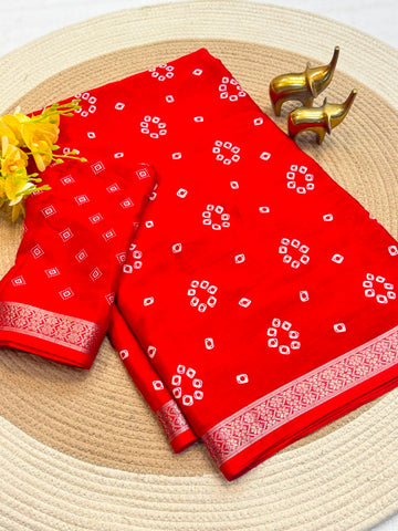 Beautiful heavy chinon silk saree