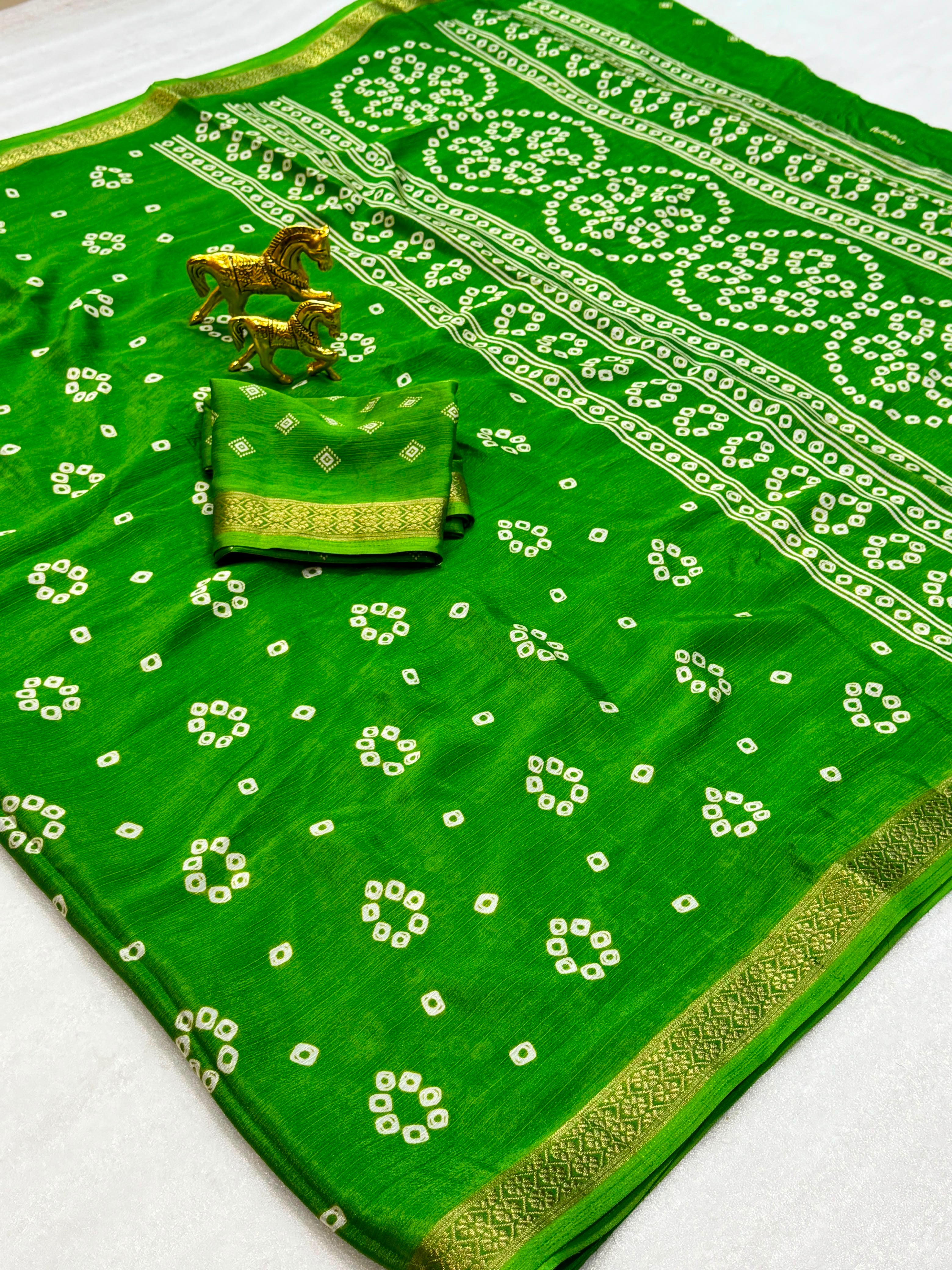 Beautiful heavy chinon silk saree