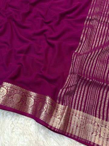 Viscose crep georgette saree