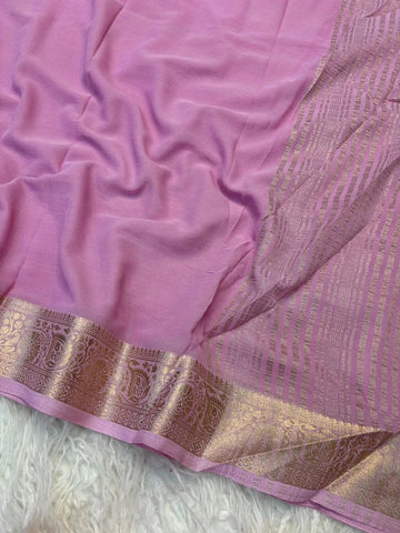 Viscose crep georgette saree