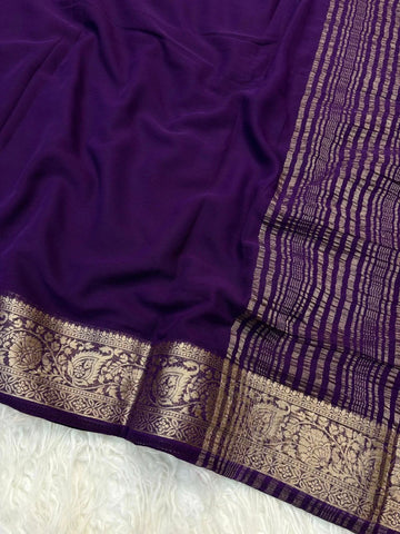 Viscose crep georgette saree