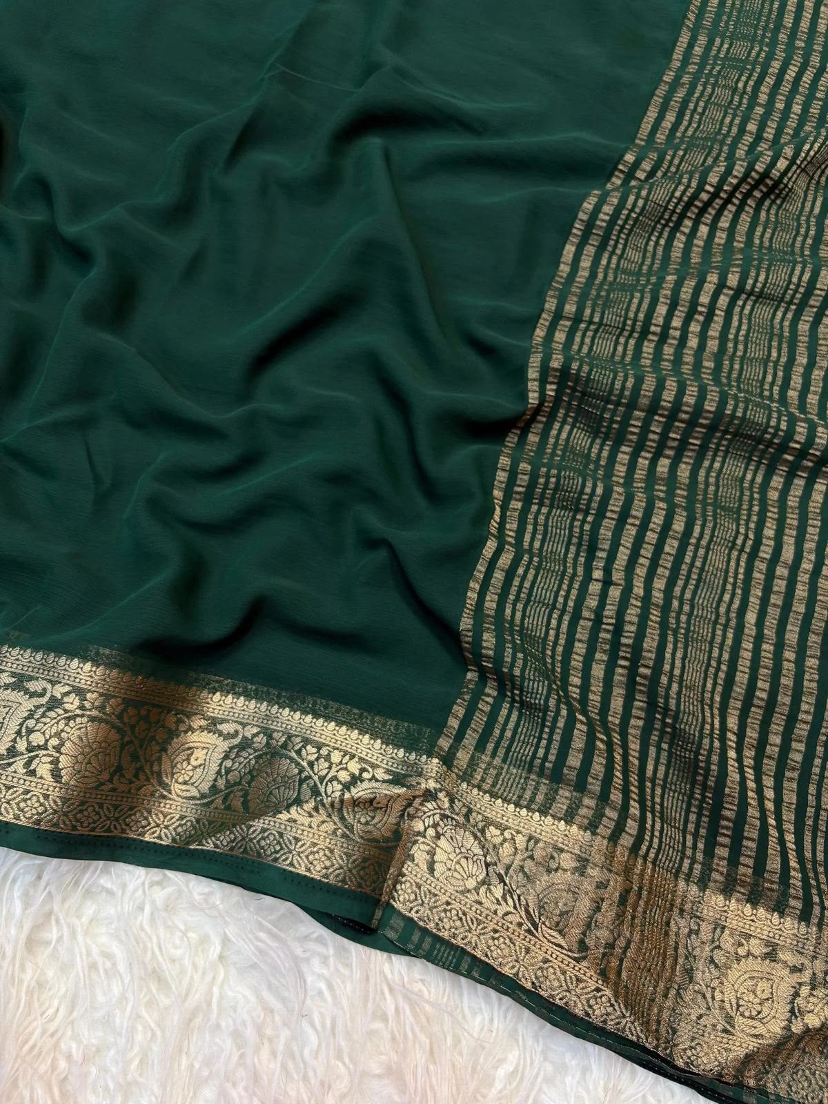 Viscose crep georgette saree