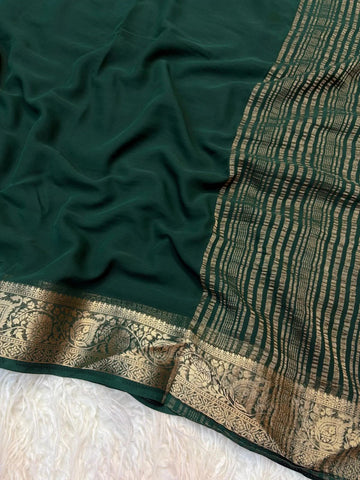 Viscose crep georgette saree