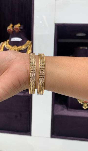 Beautiful white stone bangles