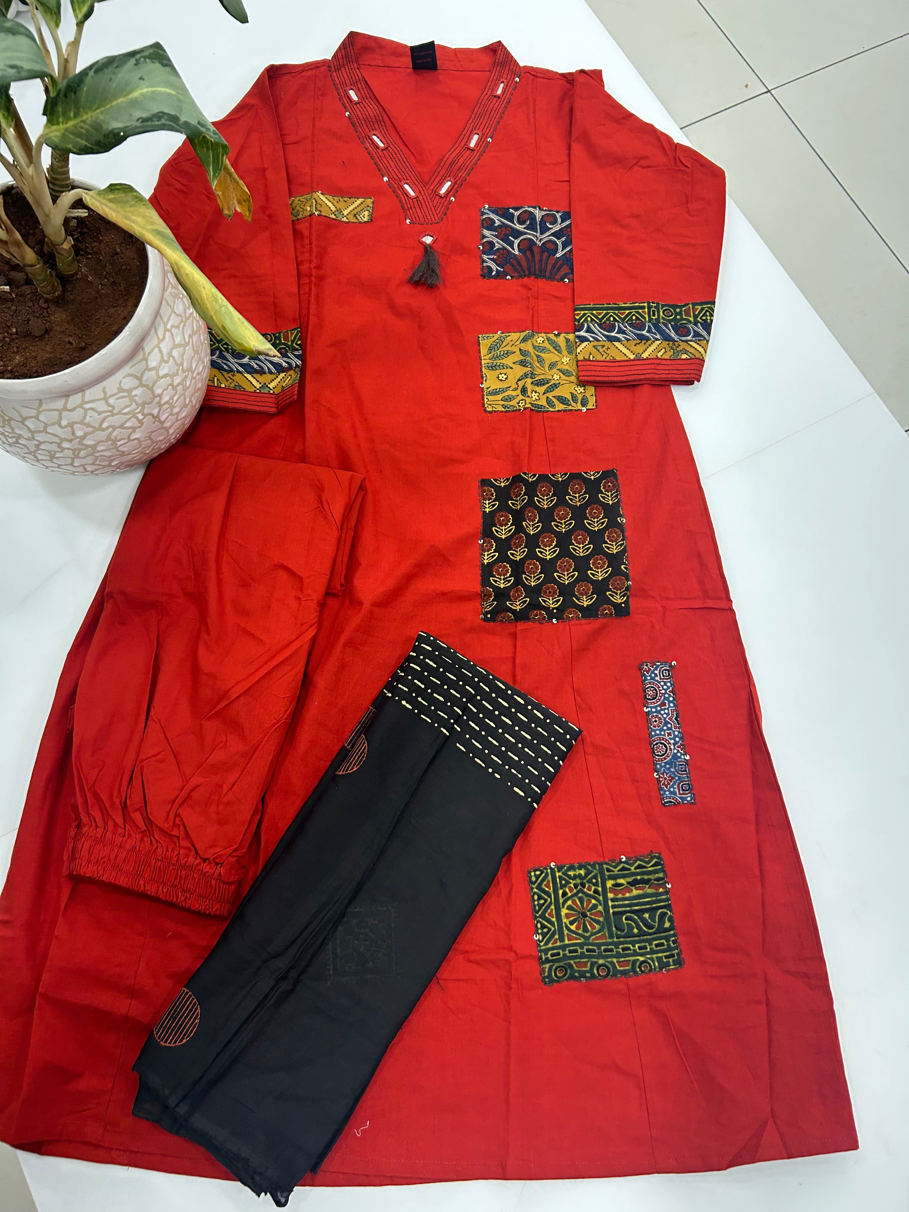 Cotton A-line 3-piece set