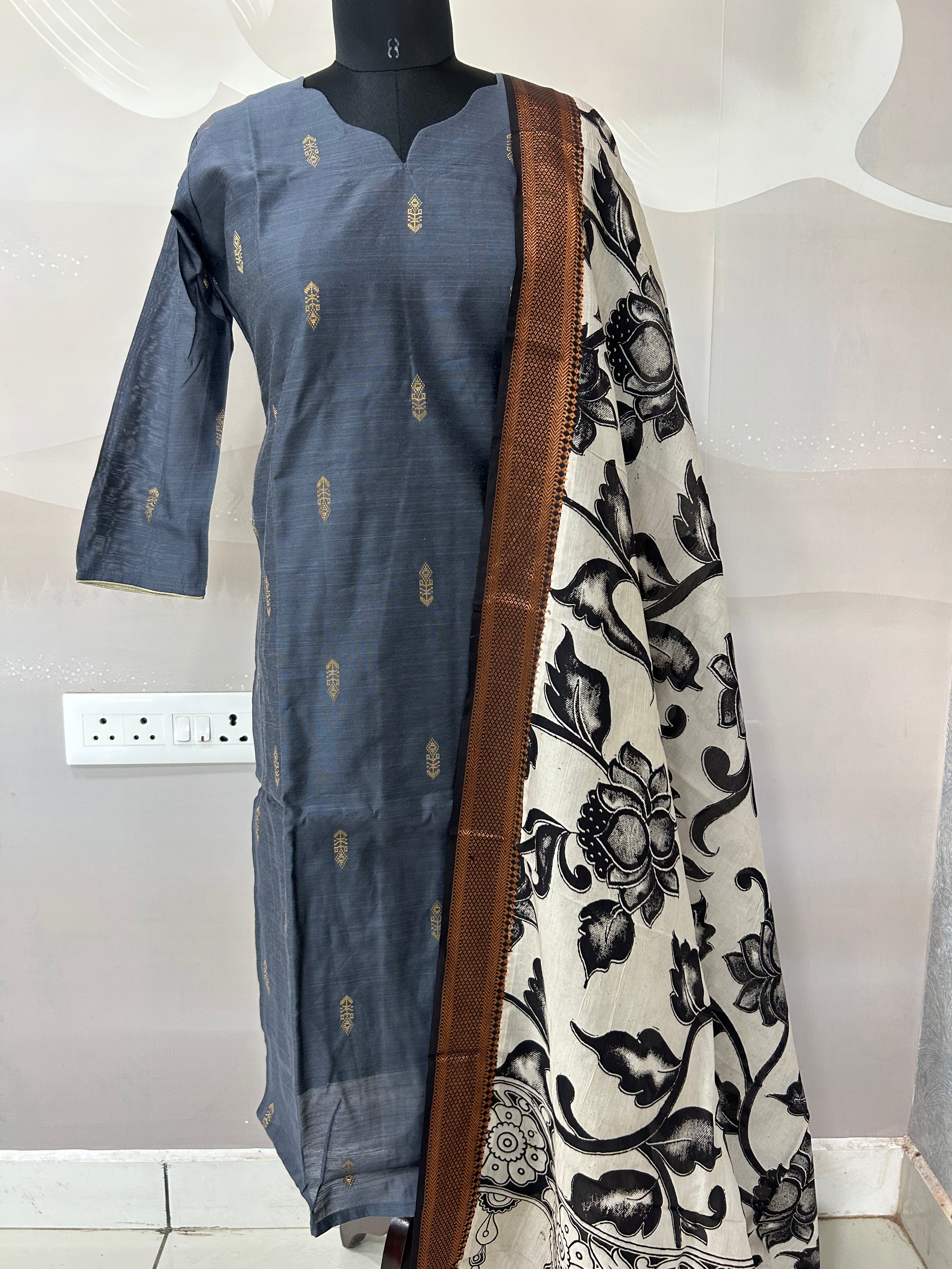 Raw silk 3-piece set