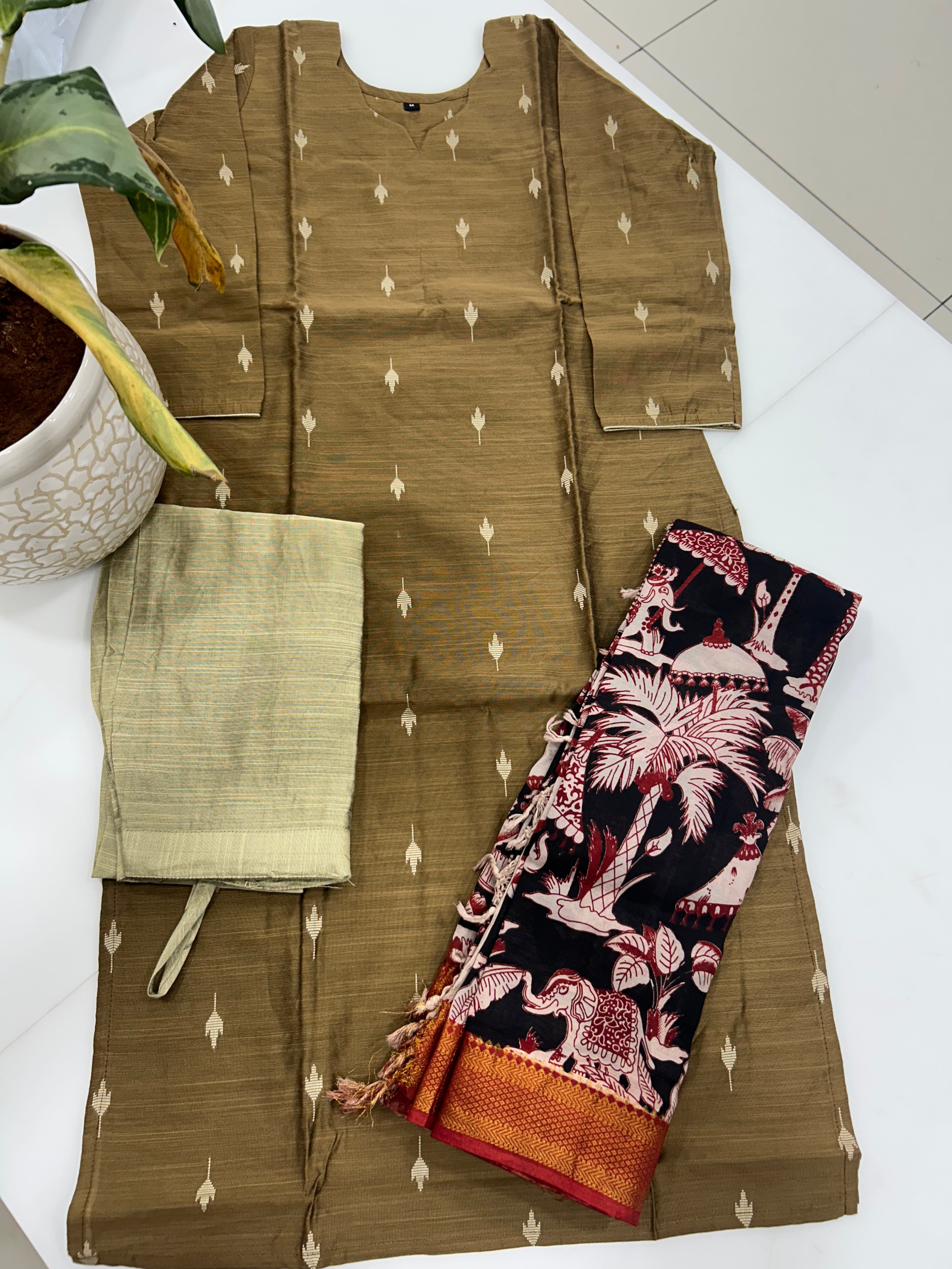 Raw silk 3-piece sets