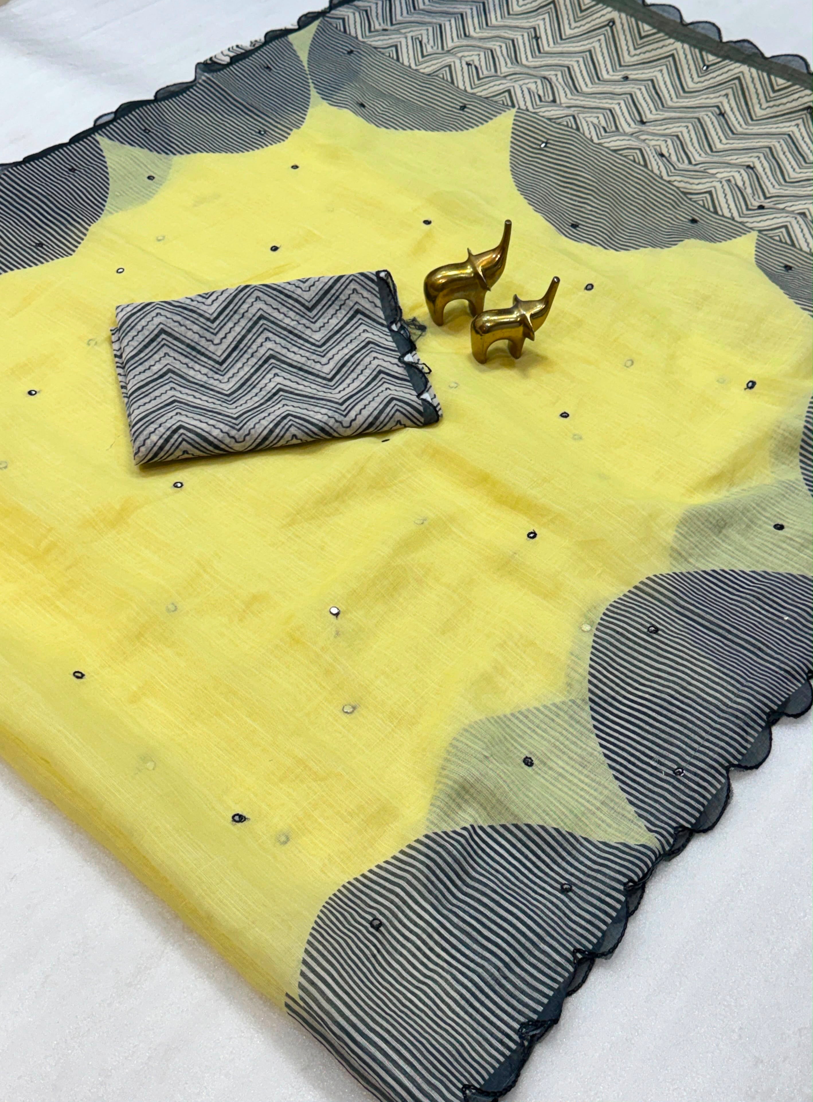 Soft Lenin cotton saree