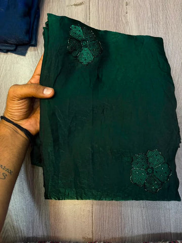 Space silk saree