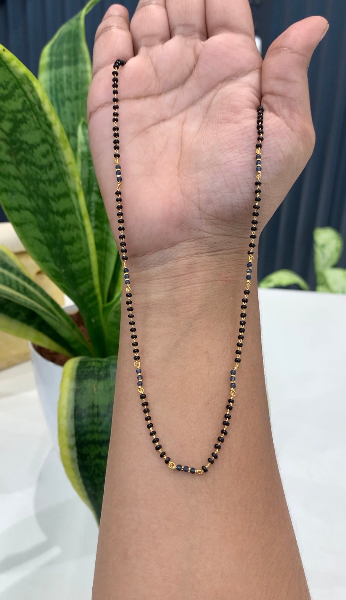 Beautiful single line Blackbeads chain 18 inchs long