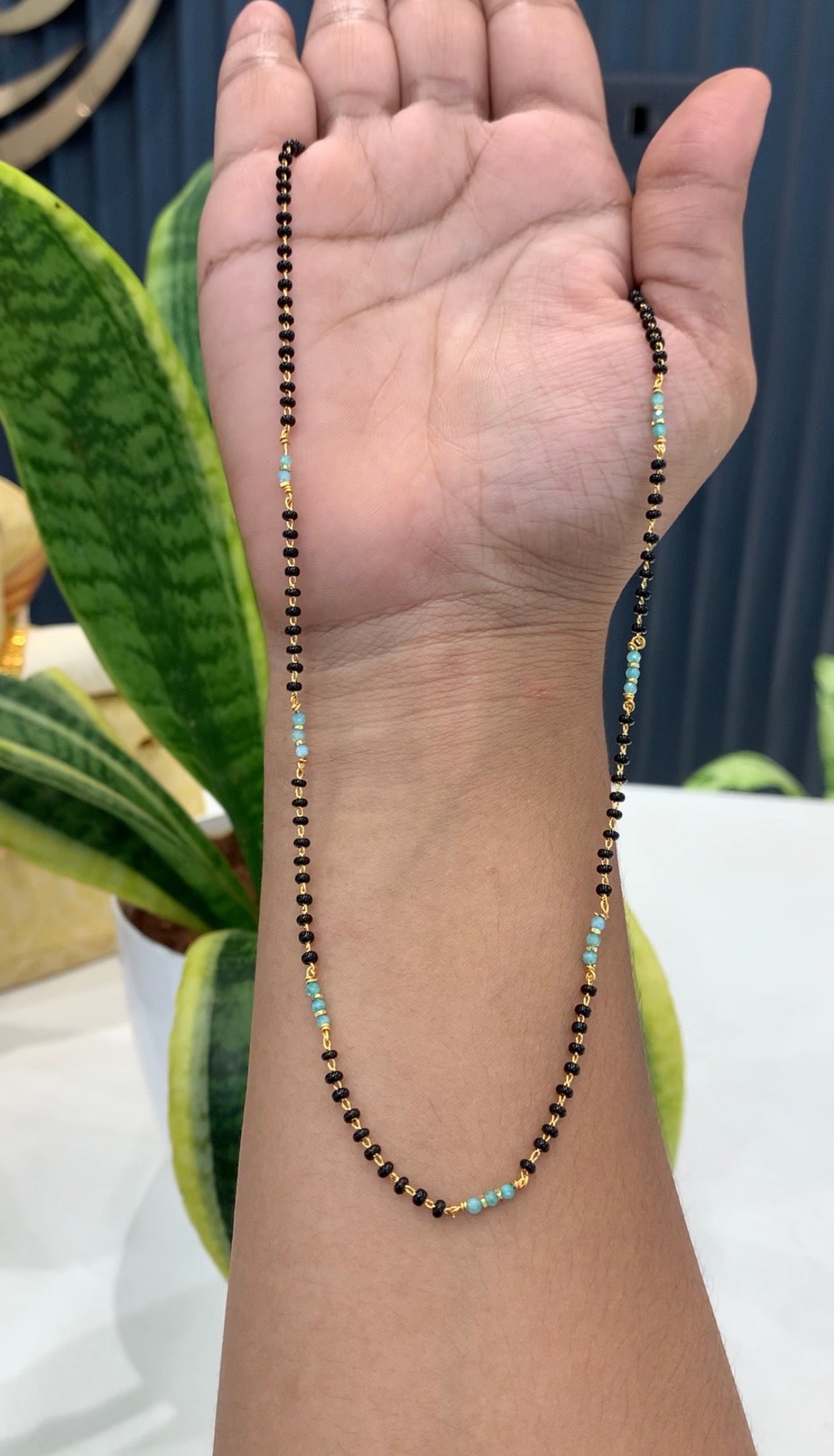 Beautiful single line Blackbeads chain 18 inchs long