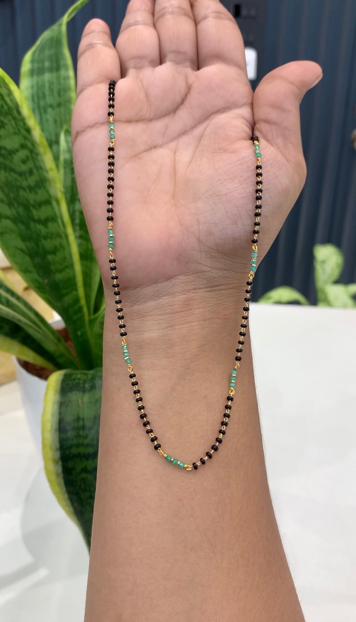 Beautiful single line Blackbeads chain 18 inchs long