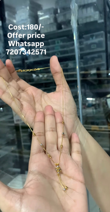 Beautiful gold and silver balls chain 18 inchs long