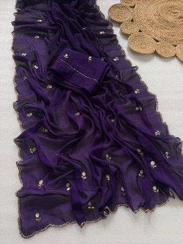 Rangoli crush saree