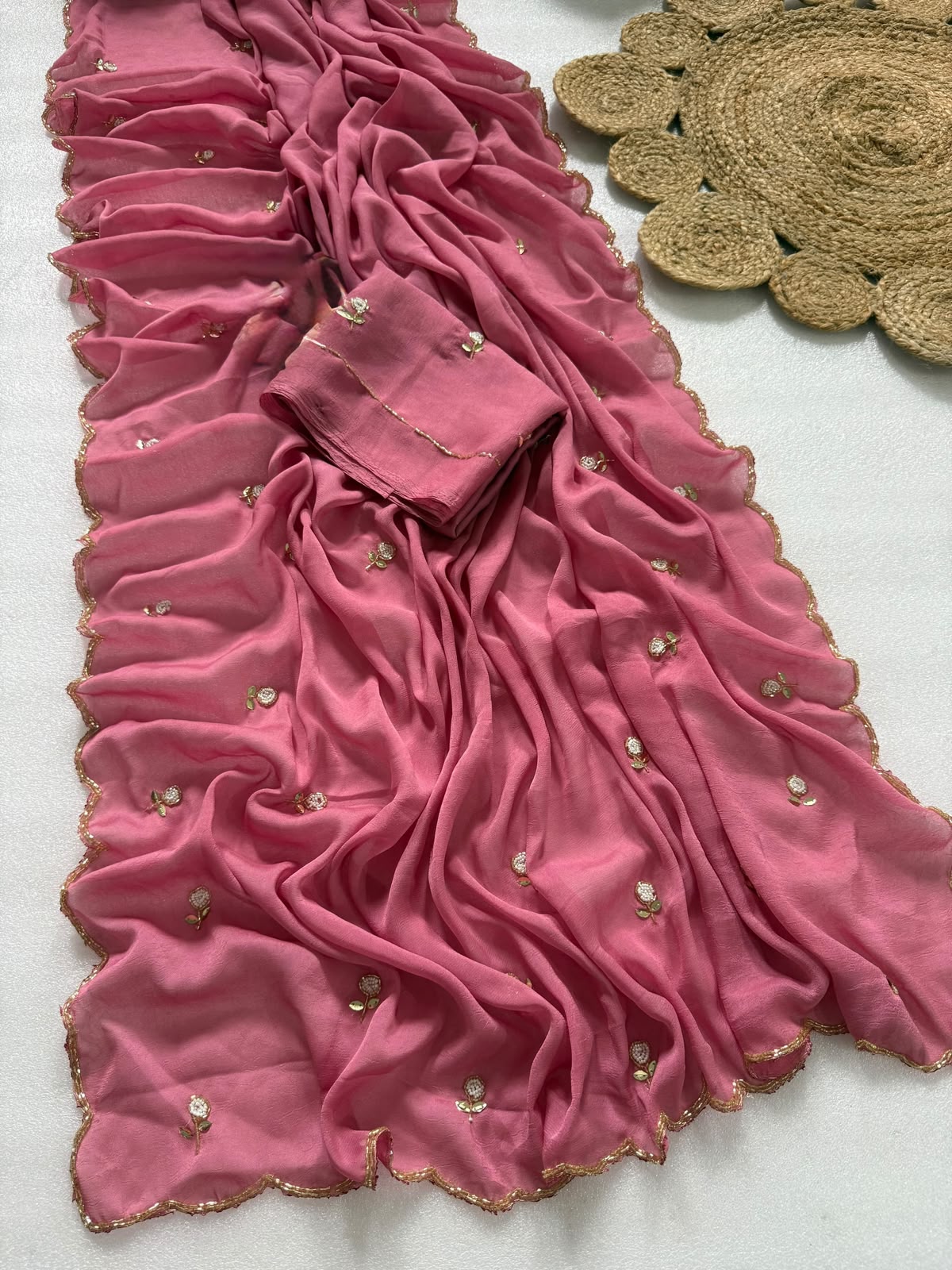 Rangoli crush saree