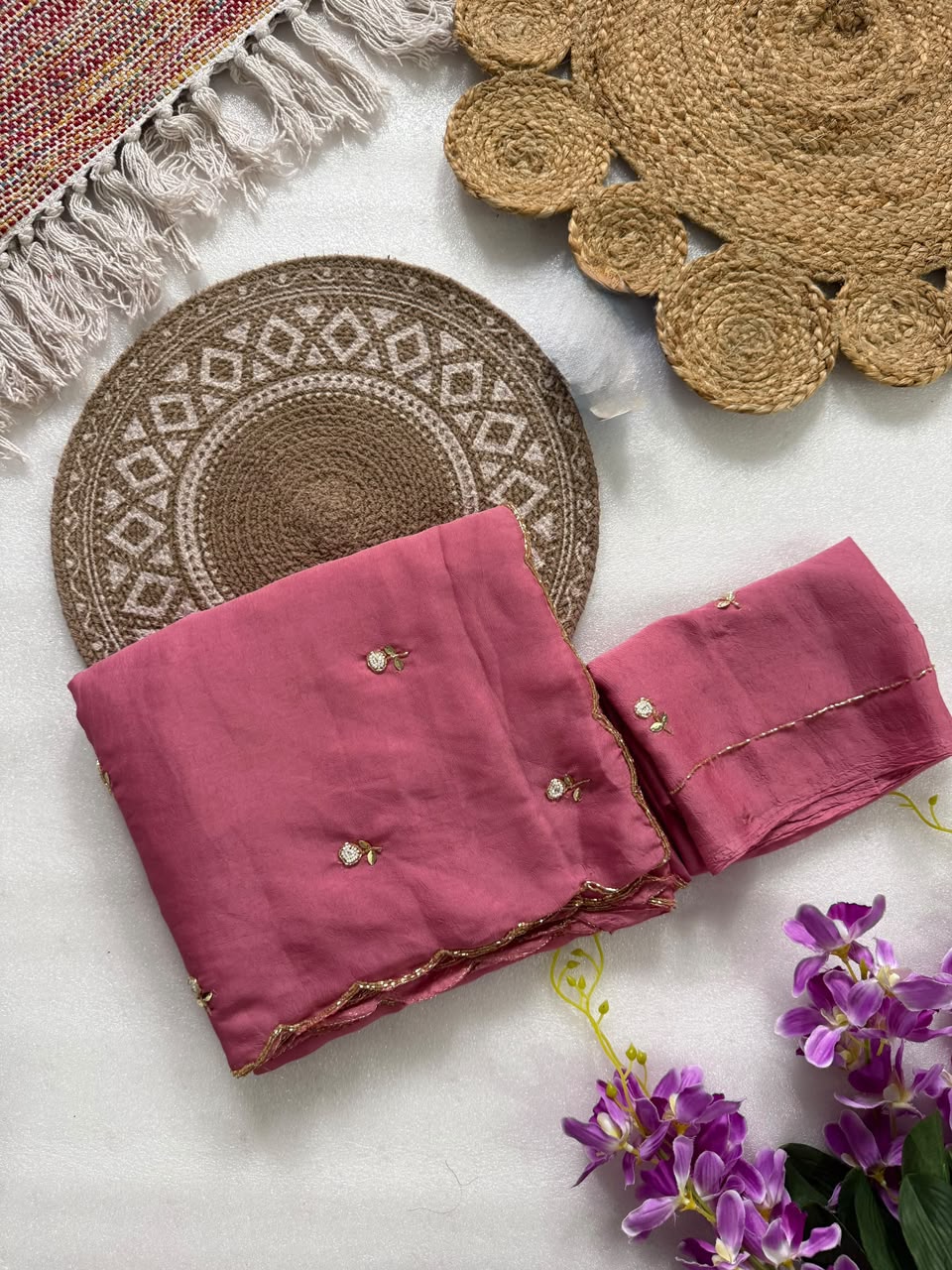 Rangoli crush saree