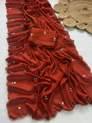 Rangoli crush saree