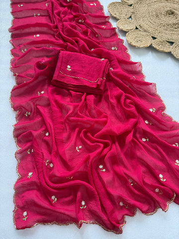 Rangoli crush saree