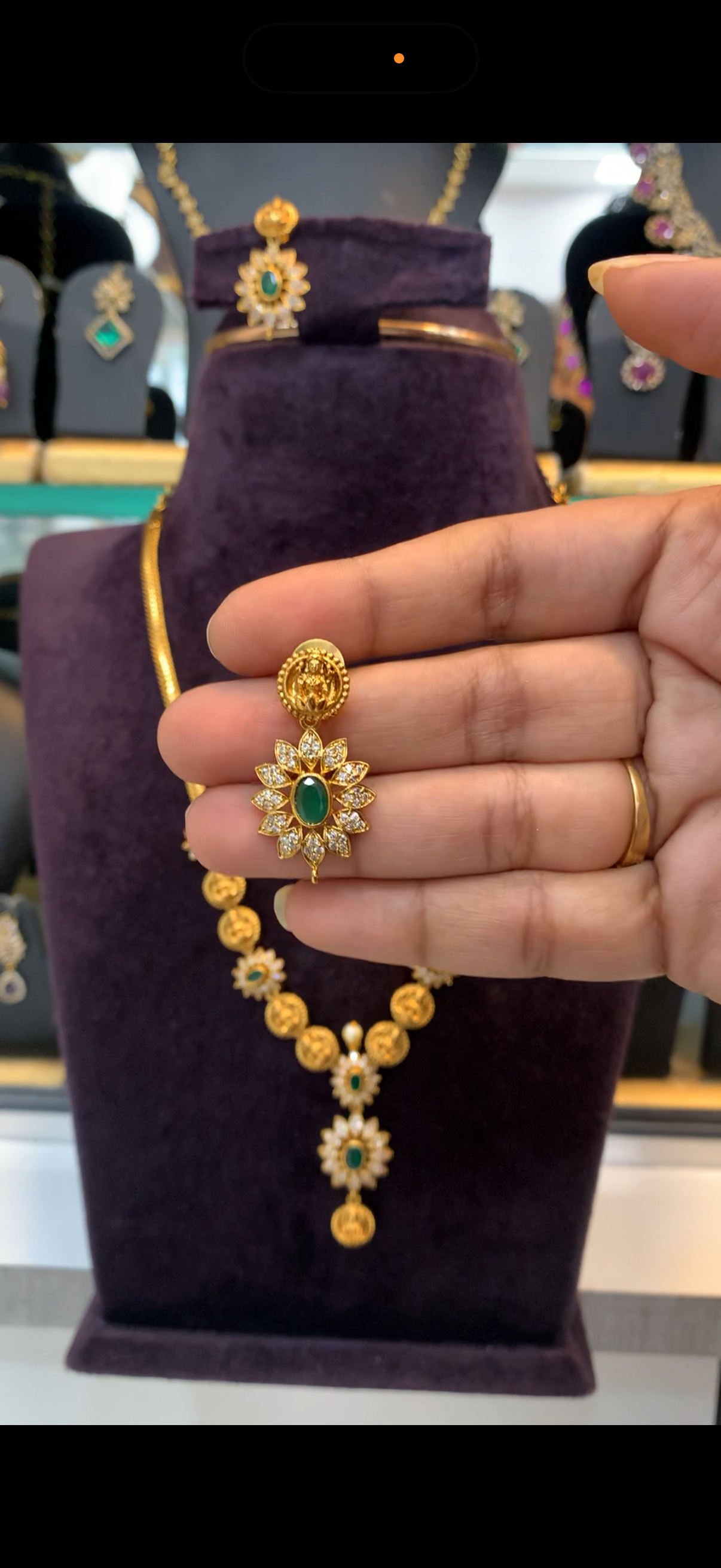 Lakshmi devi Necklace with earrings