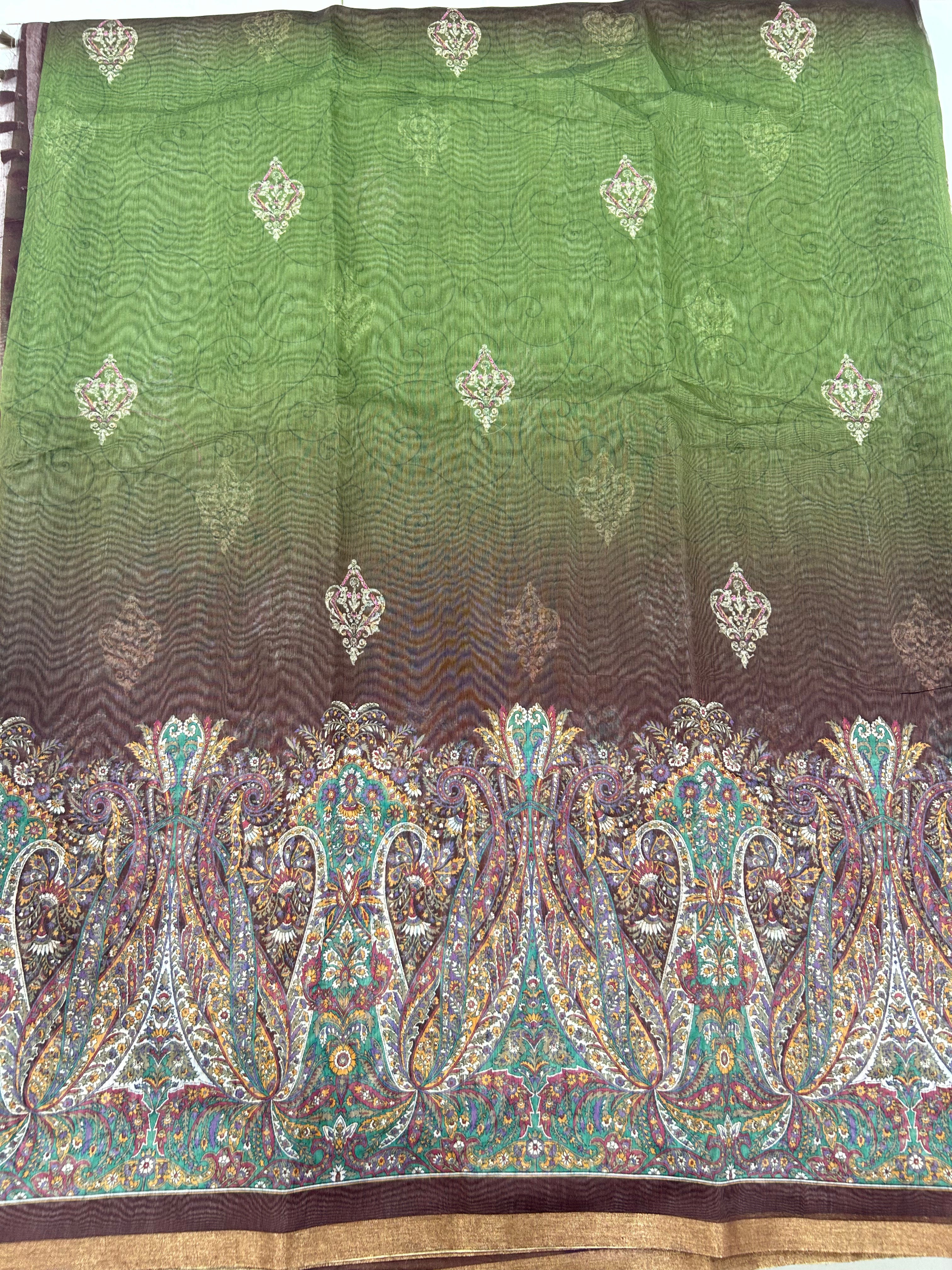 Mul chenderi saree