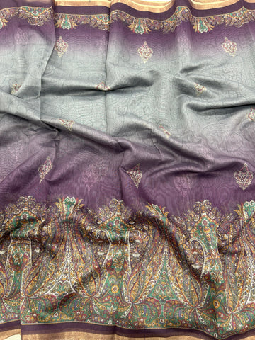 Mul chenderi saree