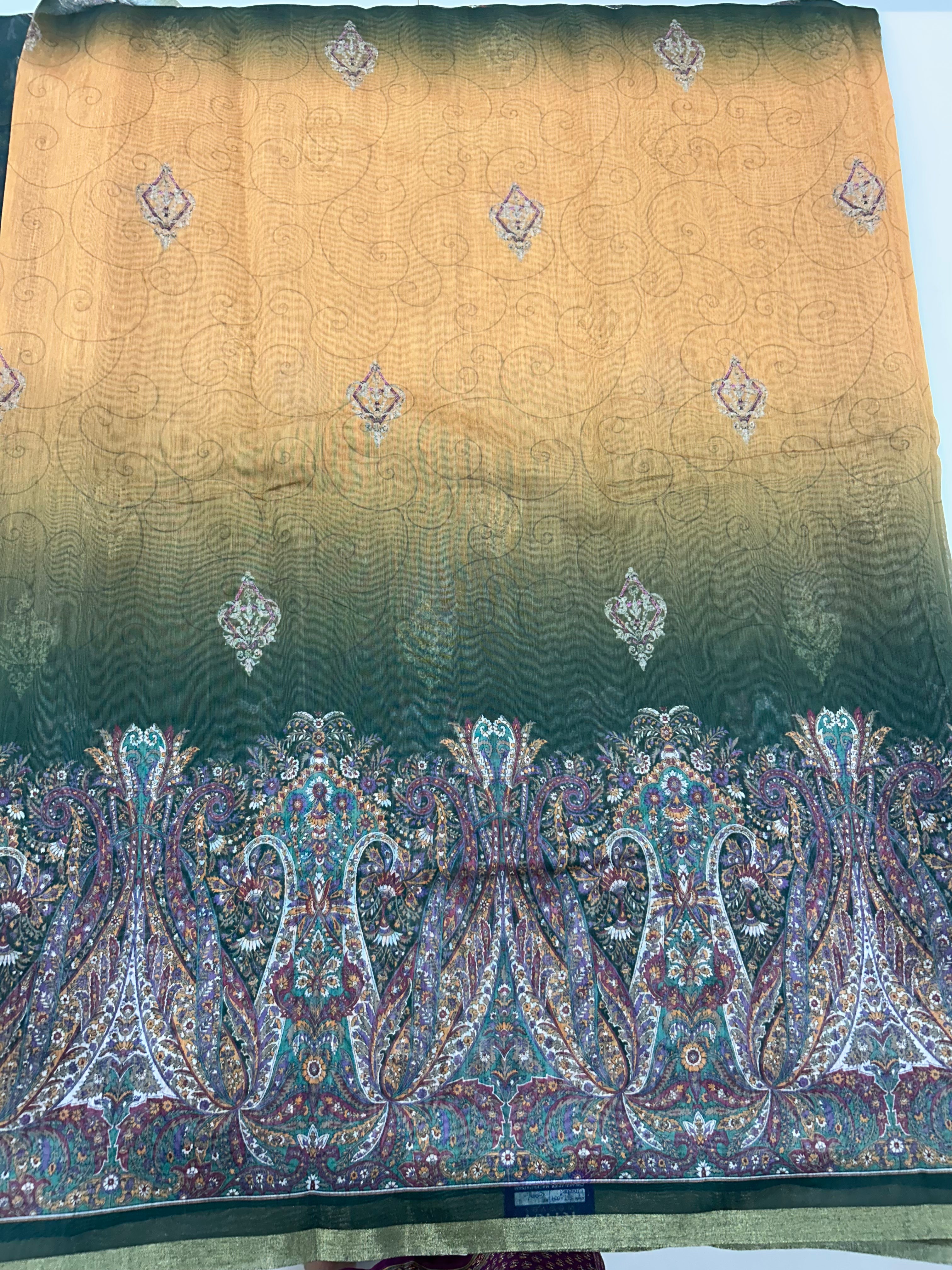 Mul chenderi saree