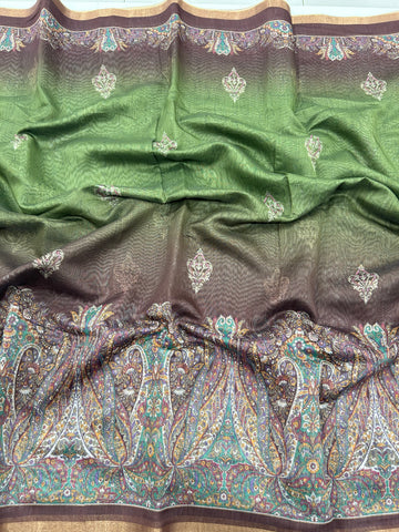 Mul chenderi saree