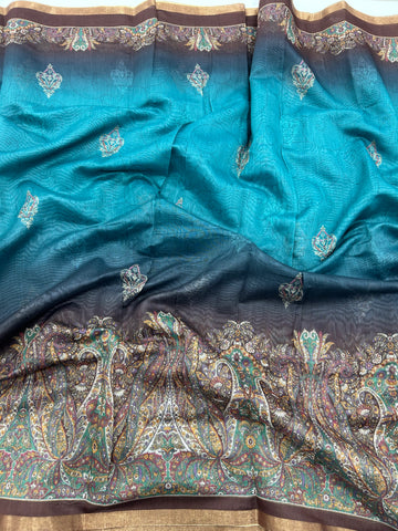 Mul chenderi saree