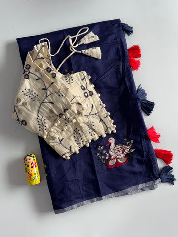 Premium Mul chenderi saree