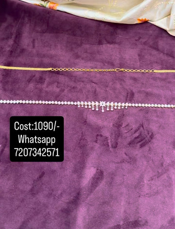 Beautiful white stone chain vaddanam