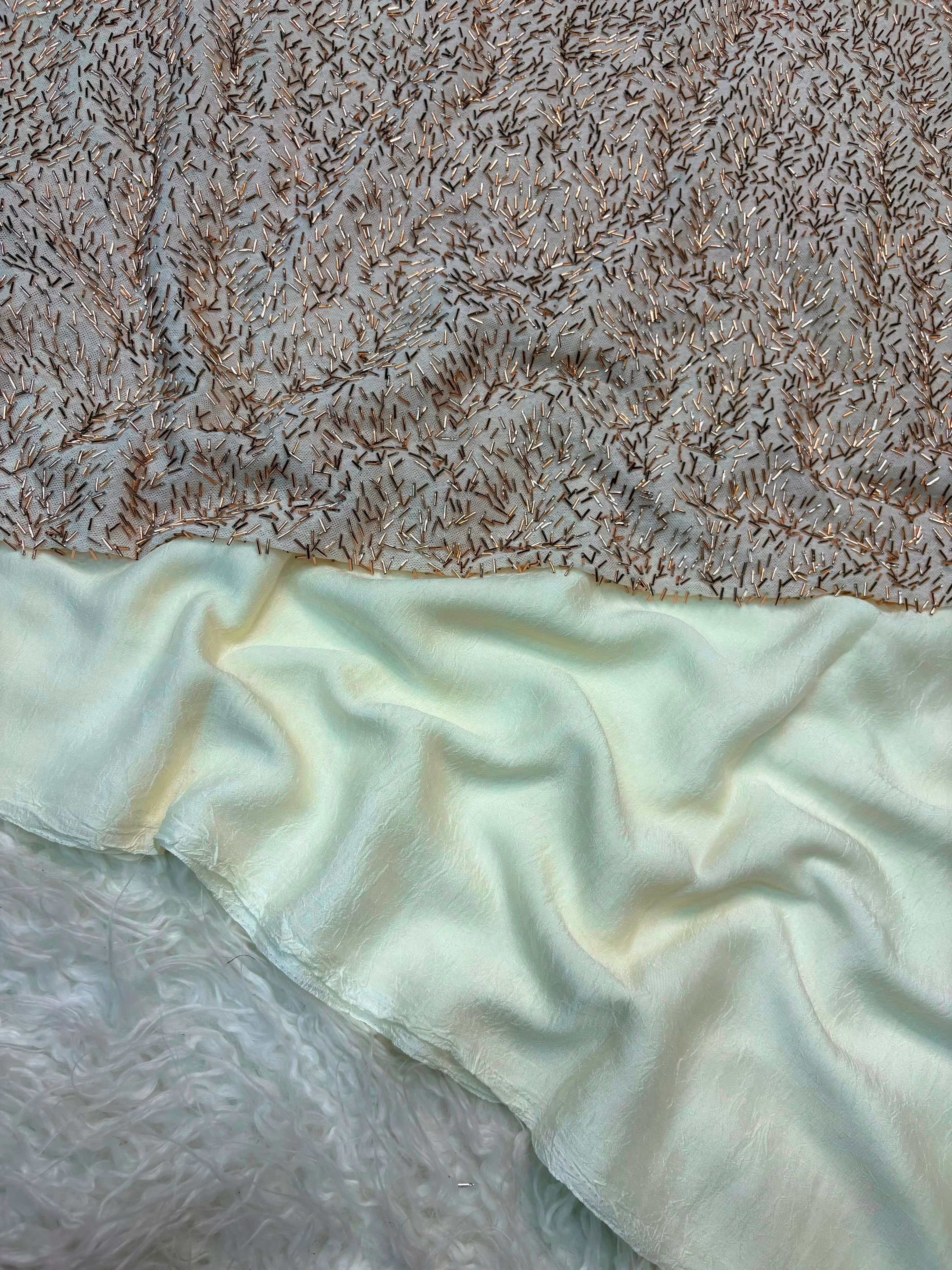 Partywear rangoli fabric saree