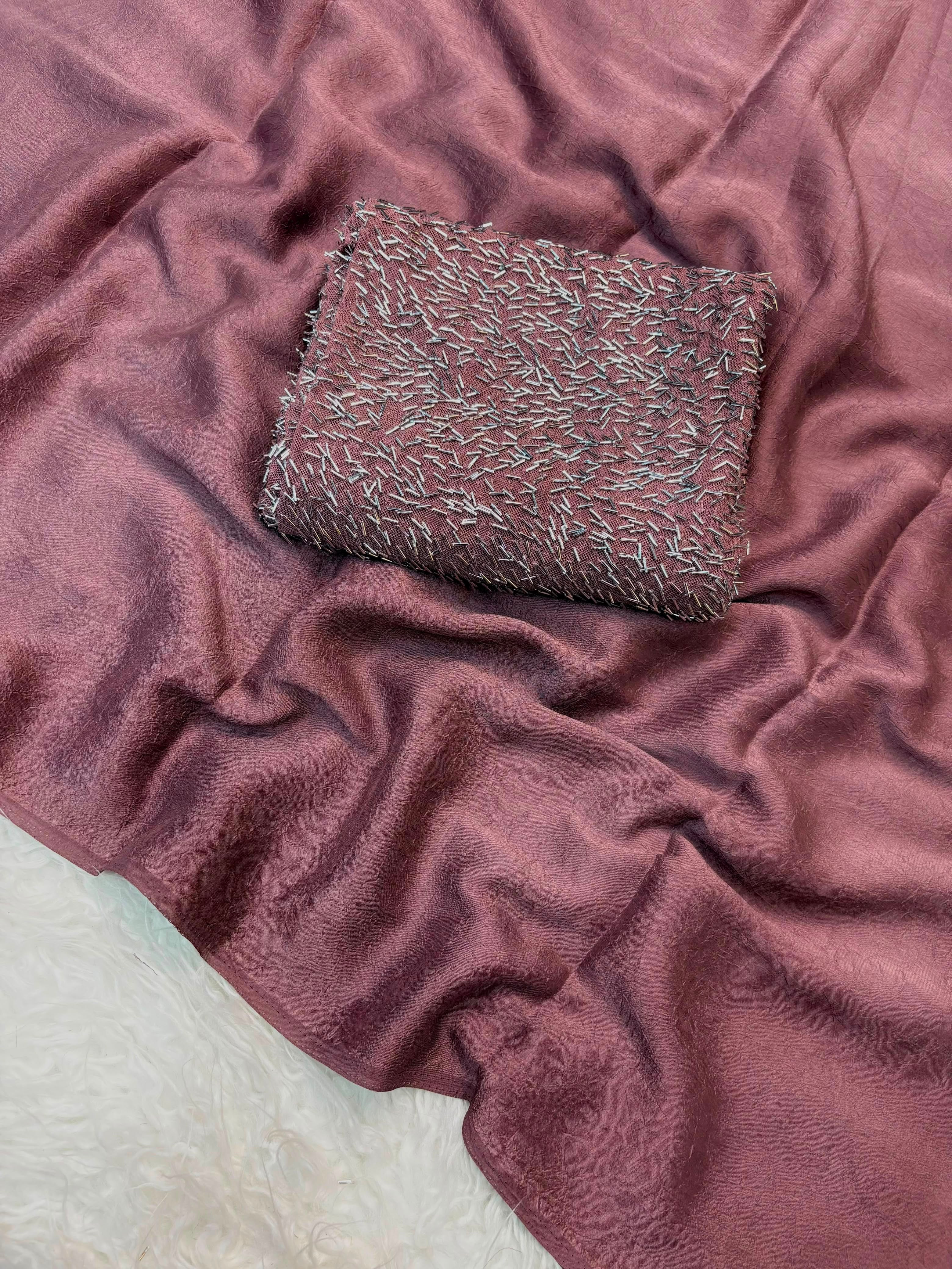 Partywear rangoli fabric saree