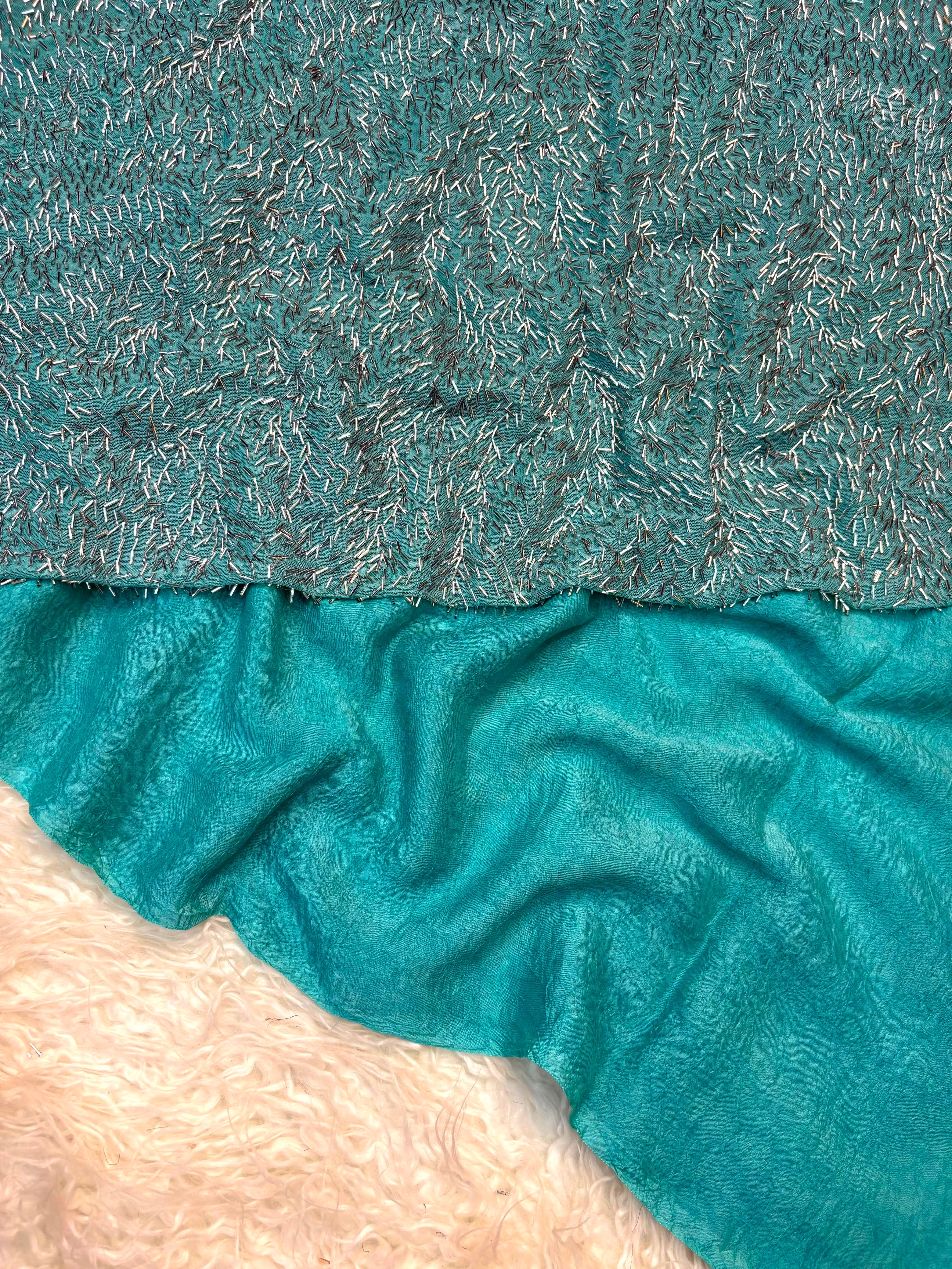 Partywear rangoli fabric saree
