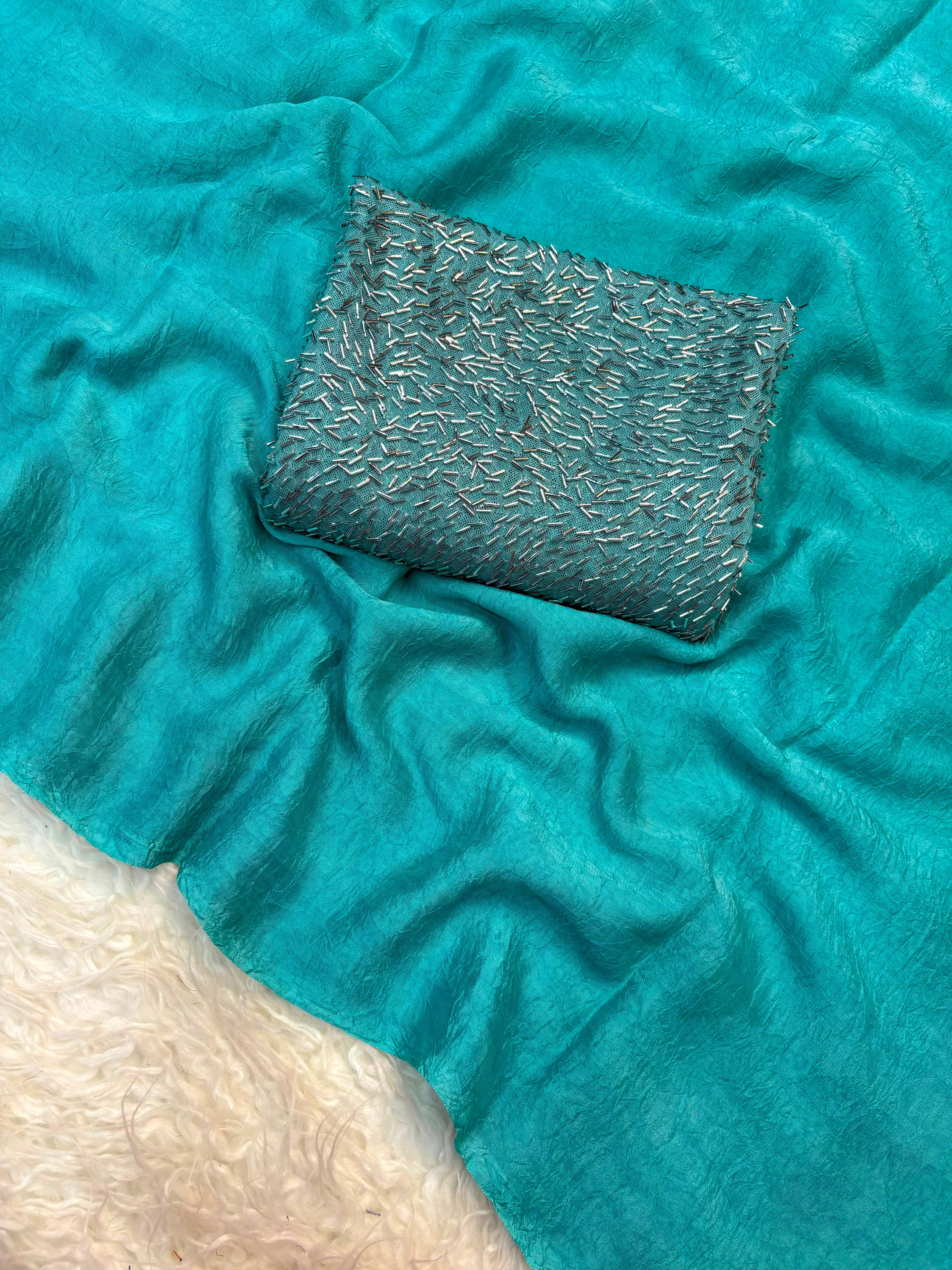 Partywear rangoli fabric saree