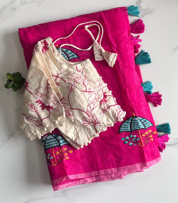 Premium chenderi saree