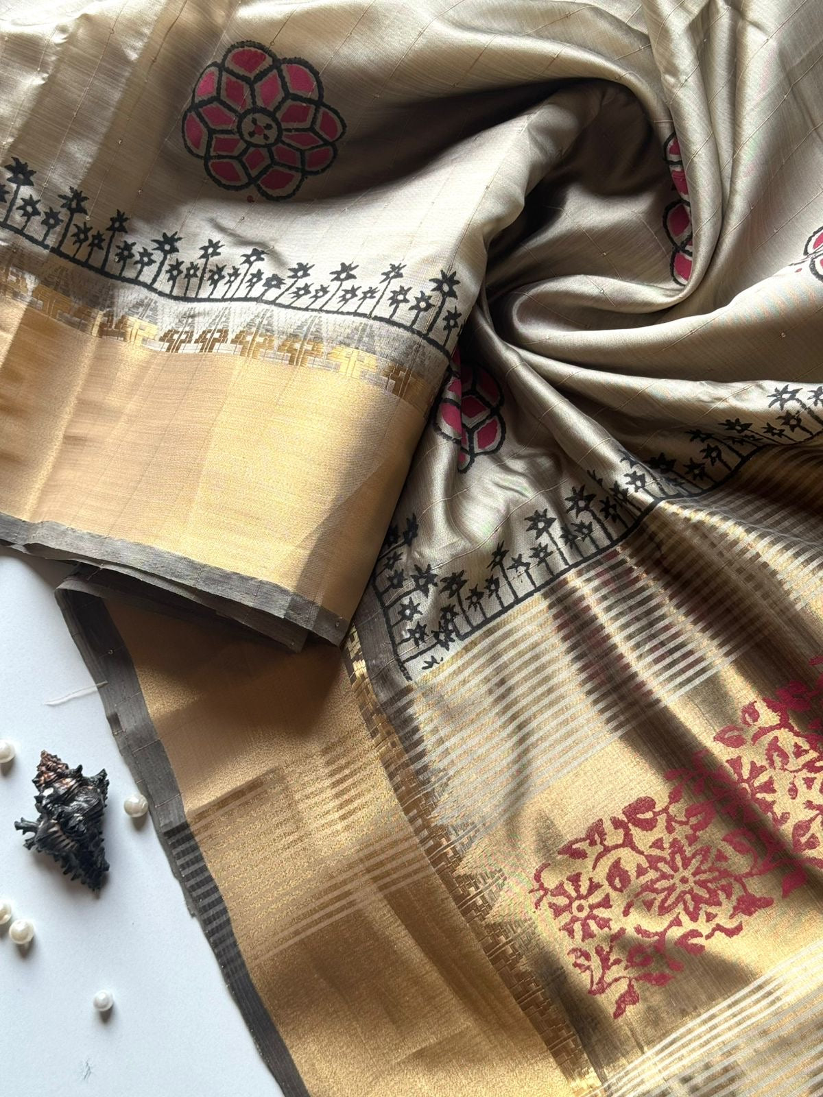 Premium soft Tusser saree